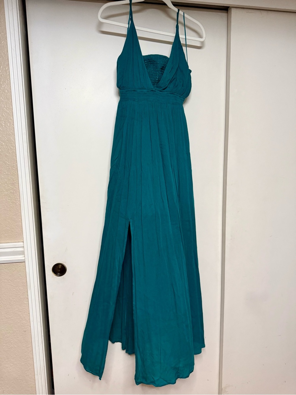 Jade V-Neck Spaghetti Strap Maxi Dress